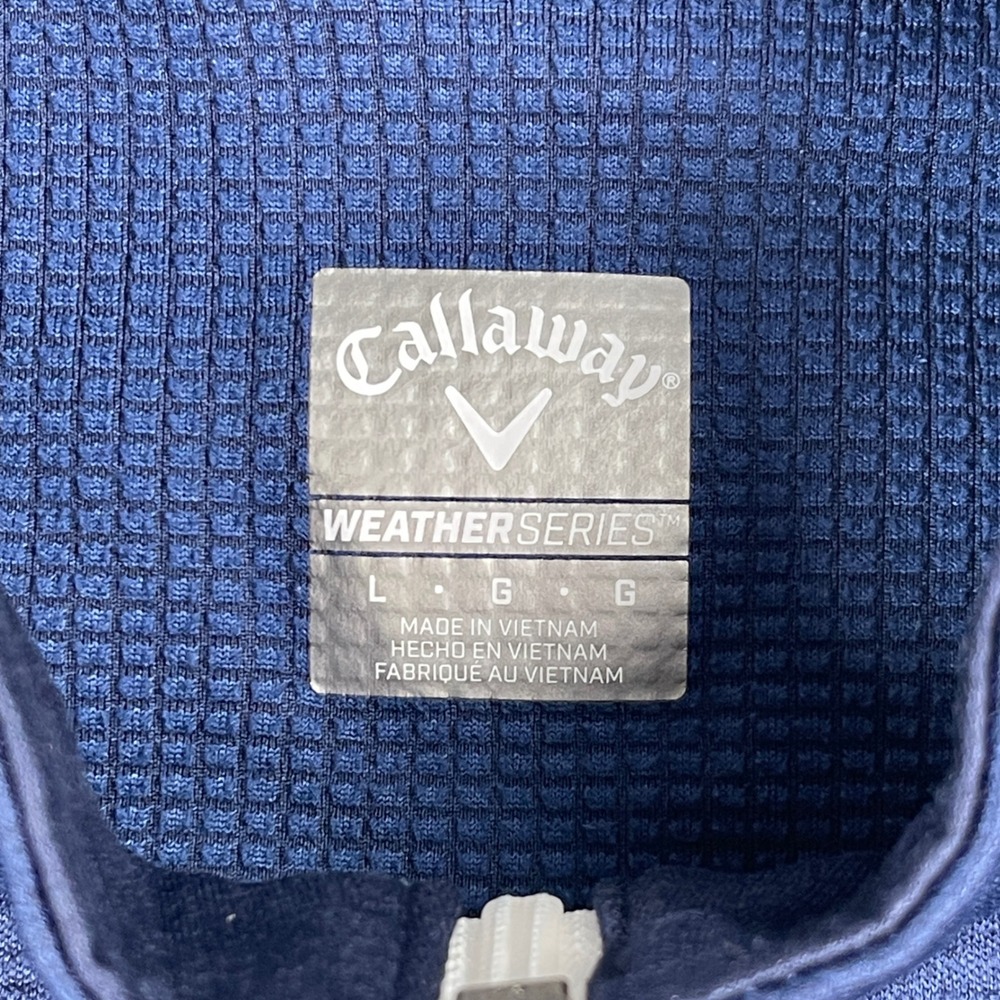 Callaway Pullover 1/4 Zip Mens Large Navy Blue Torrey Pines Weather Series - Picture 5 of 11
